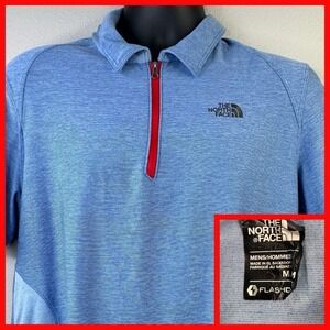The North Face Mens Flash Dry Quarter Zip Medium Pullover Blue Mens‎